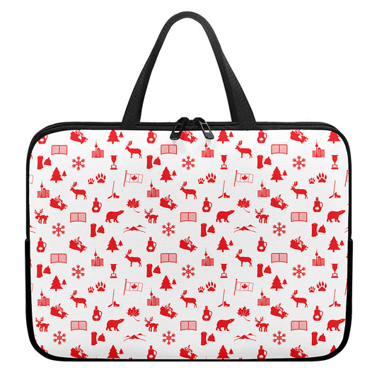 Canada Country Pattern Print Laptop Sleeve With Handle