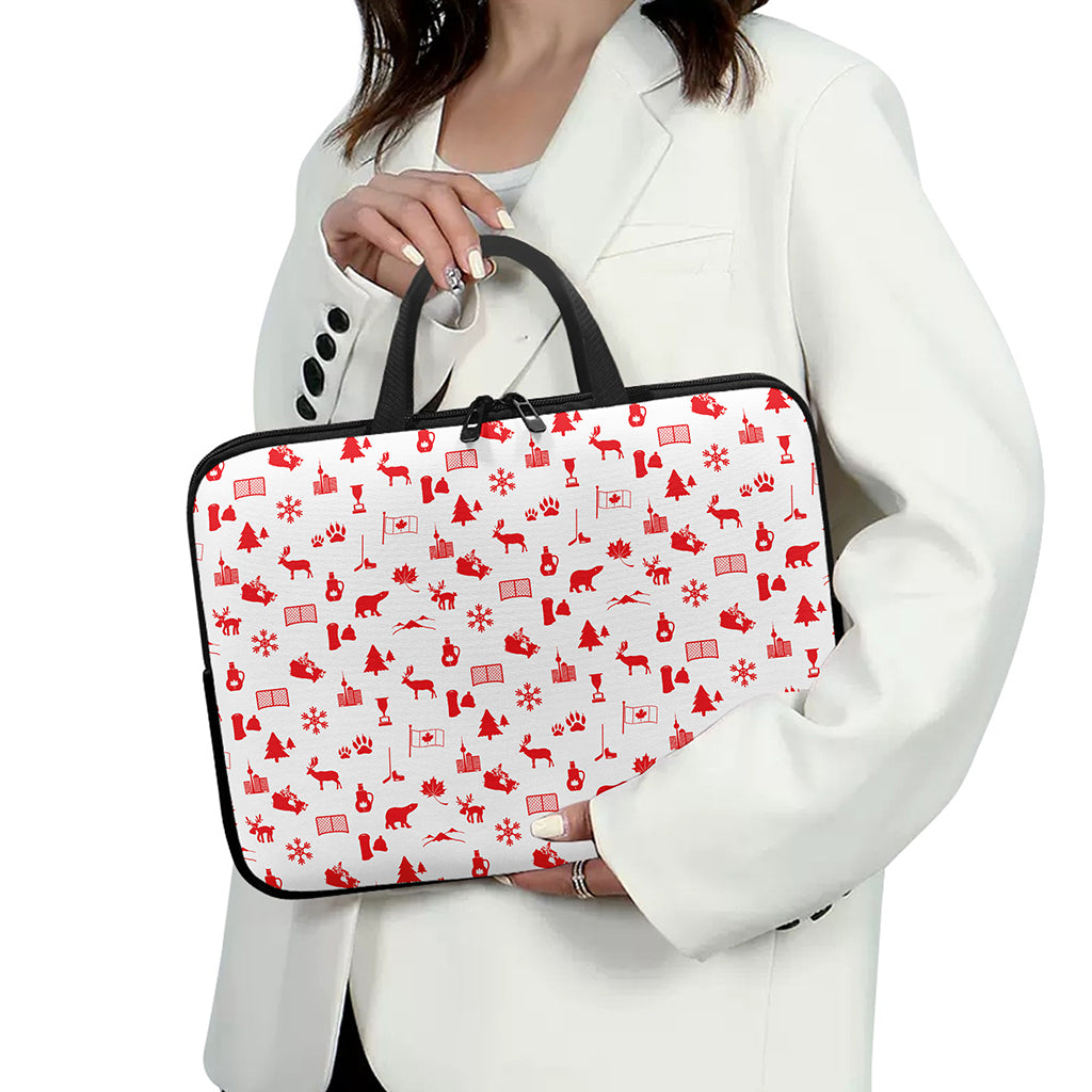 Canada Country Pattern Print Laptop Sleeve With Handle