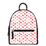 Canada Country Pattern Print Leather Backpack