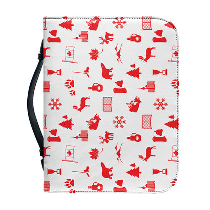 Canada Country Pattern Print Leather Bible Cover