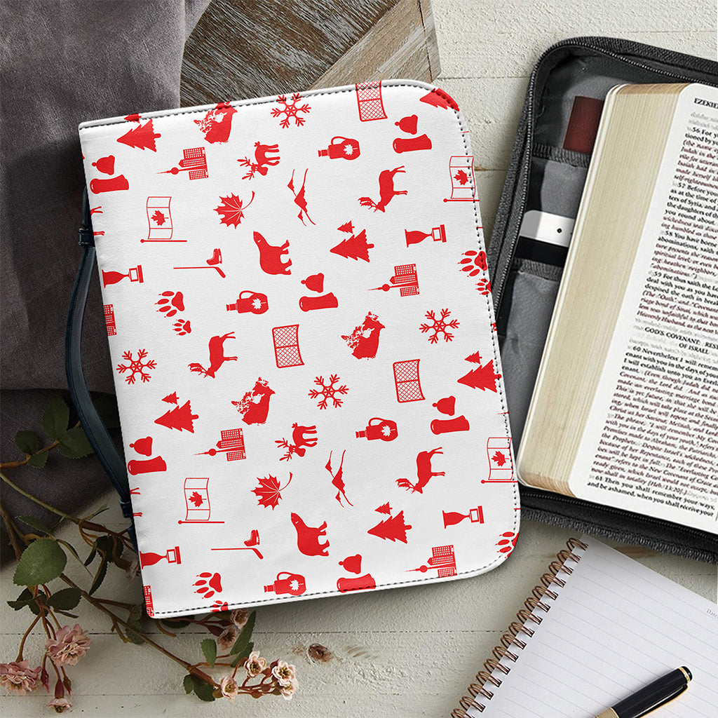 Canada Country Pattern Print Leather Bible Cover