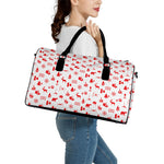 Canada Country Pattern Print Leather Duffle Bag