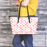 Canada Country Pattern Print Leather Tote Bag