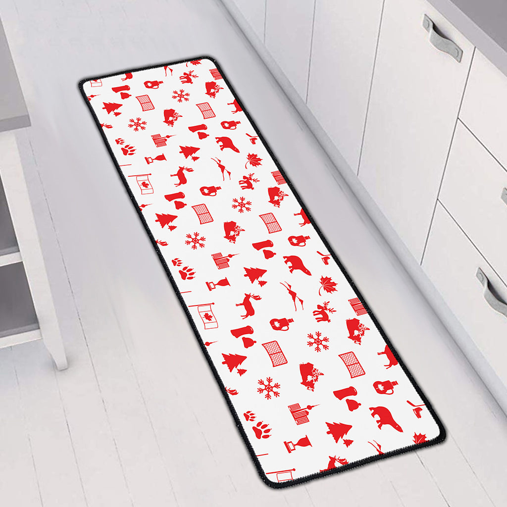 Canada Country Pattern Print Long Kitchen Mat