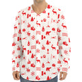 Canada Country Pattern Print Long Sleeve Baseball Jersey