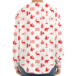 Canada Country Pattern Print Long Sleeve Baseball Jersey