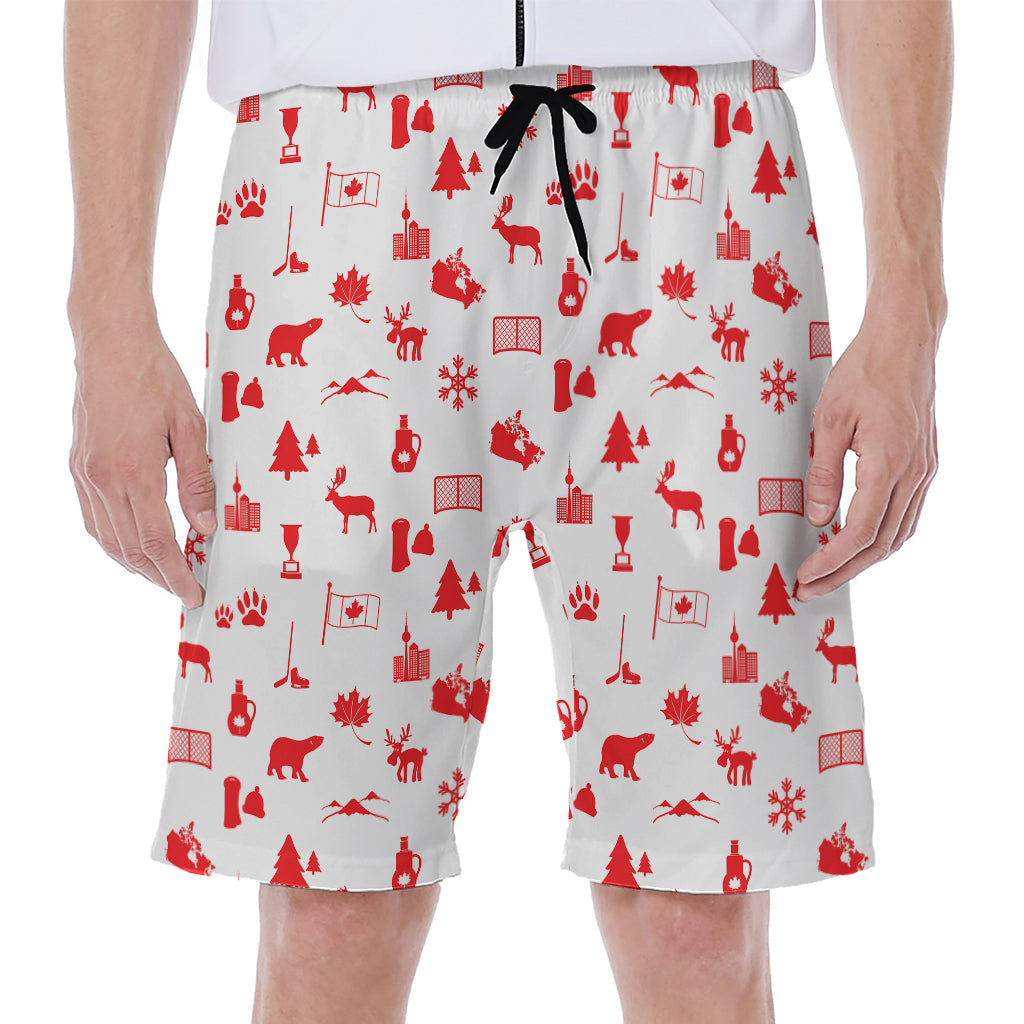 Canada Country Pattern Print Men's Beach Shorts