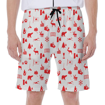 Canada Country Pattern Print Men's Beach Shorts