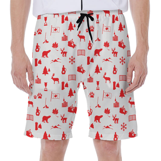 Canada Country Pattern Print Men's Beach Shorts
