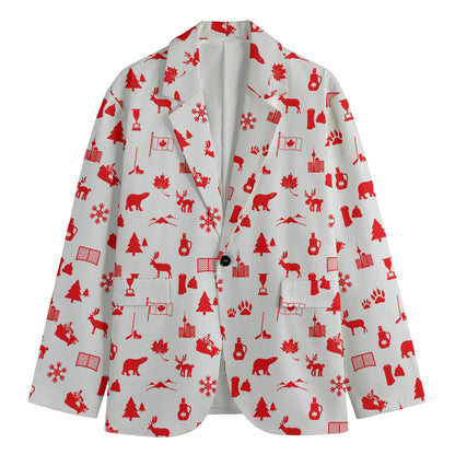 Canada Country Pattern Print Men's Blazer