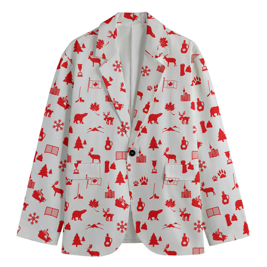 Canada Country Pattern Print Men's Blazer