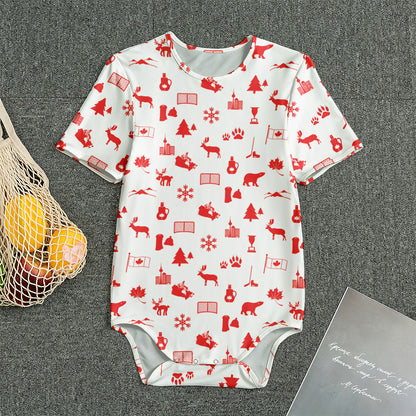 Canada Country Pattern Print Men's Bodysuit