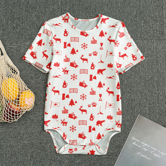 Canada Country Pattern Print Men's Bodysuit