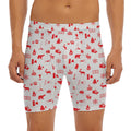 Canada Country Pattern Print Men's Long Boxer Briefs