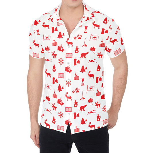Canada Country Pattern Print Men's Shirt