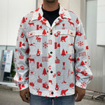 Canada Country Pattern Print Men's Shirt Jacket