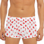 Canada Country Pattern Print Men's Short Boxer Briefs