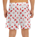 Canada Country Pattern Print Men's Split Running Shorts