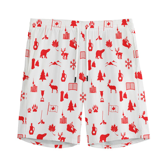 Canada Country Pattern Print Men's Sports Shorts