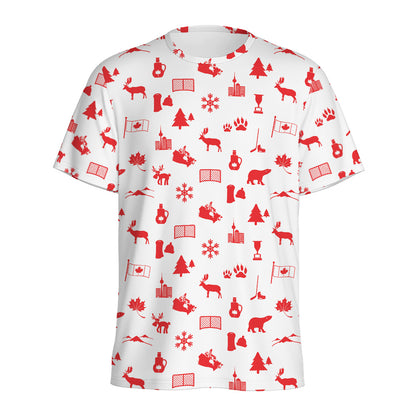 Canada Country Pattern Print Men's Sports T-Shirt