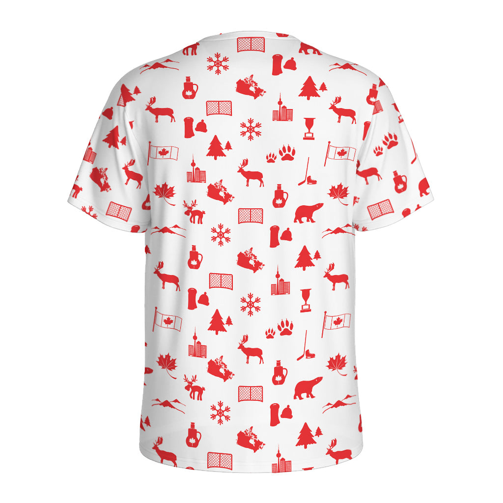 Canada Country Pattern Print Men's Sports T-Shirt