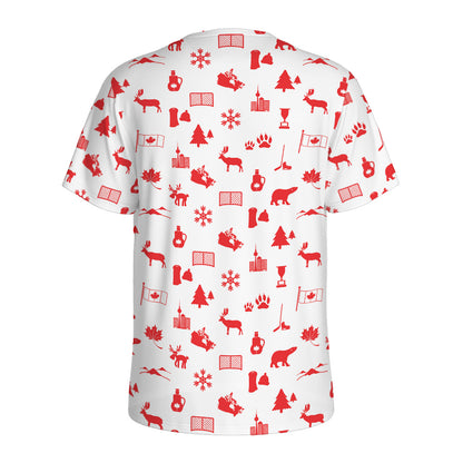 Canada Country Pattern Print Men's Sports T-Shirt