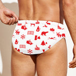 Canada Country Pattern Print Men's Swim Briefs