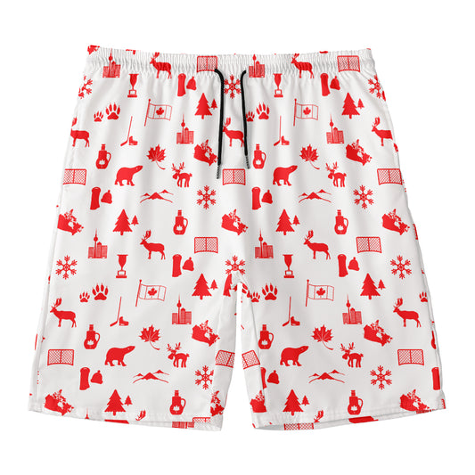 Canada Country Pattern Print Men's Swim Trunks