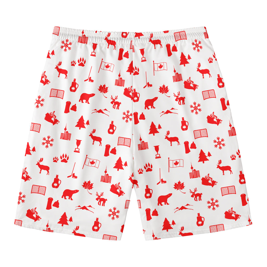 Canada Country Pattern Print Men's Swim Trunks