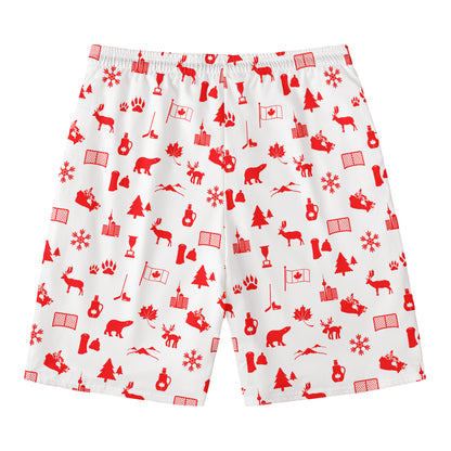 Canada Country Pattern Print Men's Swim Trunks