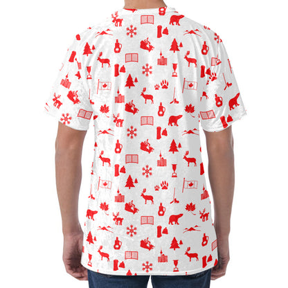 Canada Country Pattern Print Men's Velvet T-Shirt