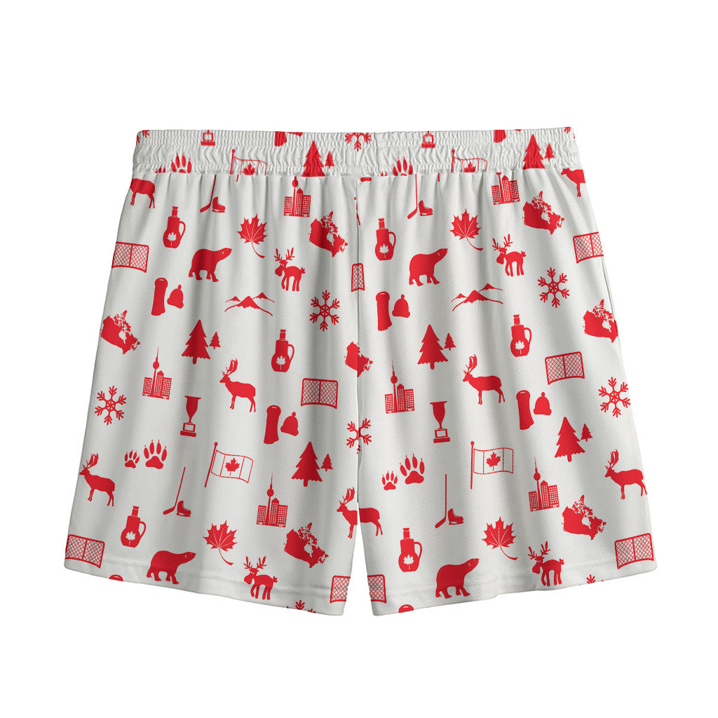 Canada Country Pattern Print Mesh Shorts