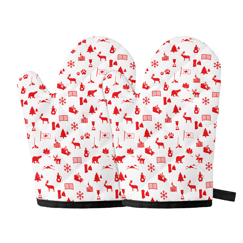 Canada Country Pattern Print Oven Mitts