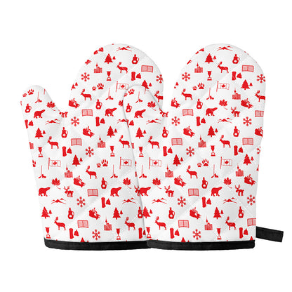 Canada Country Pattern Print Oven Mitts