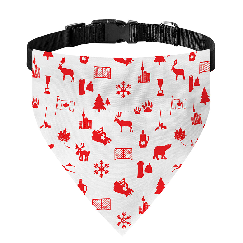 Canada Country Pattern Print Over The Collar Dog Bandana