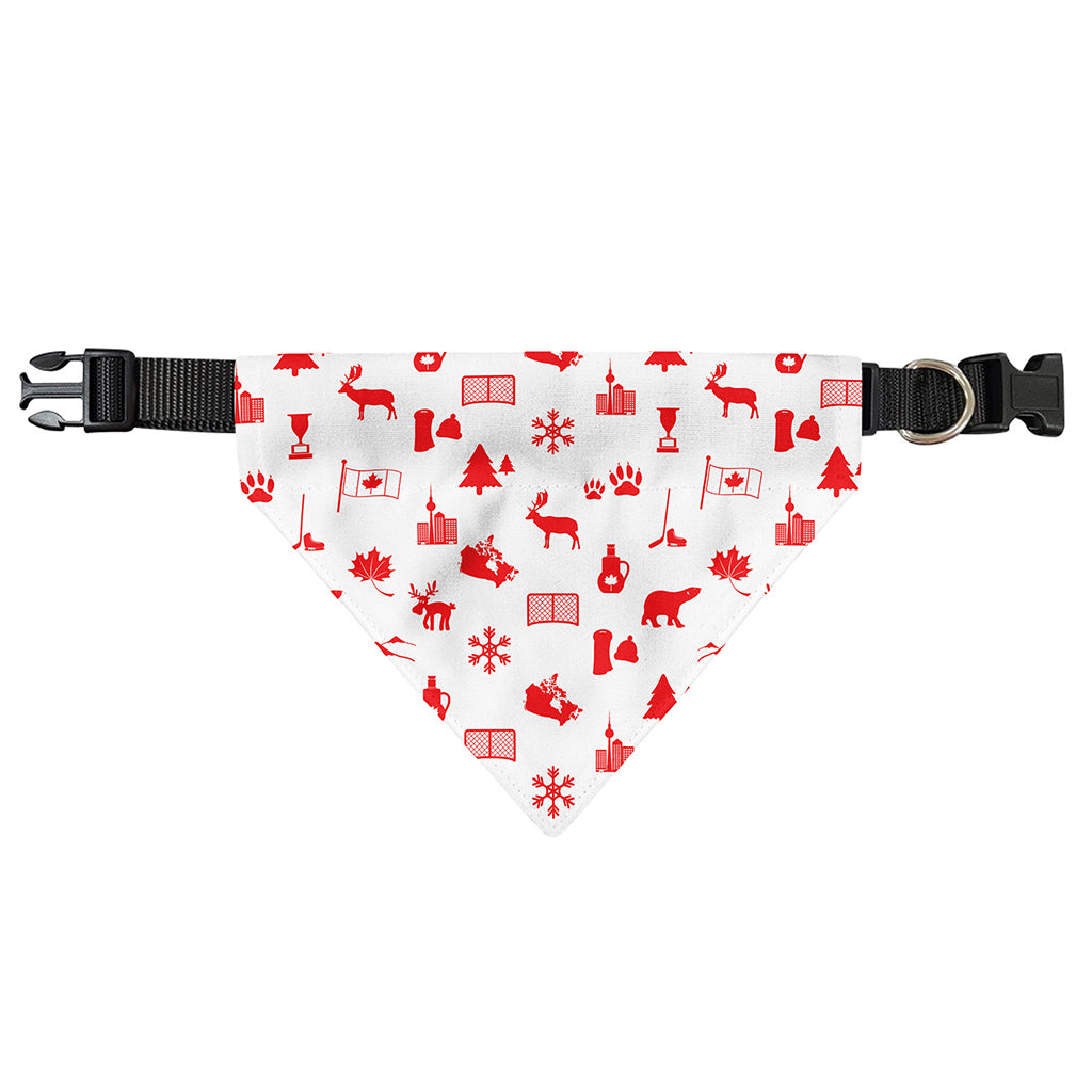 Canada Country Pattern Print Over The Collar Dog Bandana