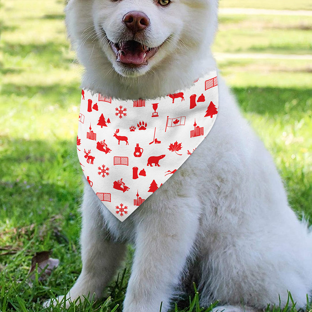Canada Country Pattern Print Over The Collar Dog Bandana