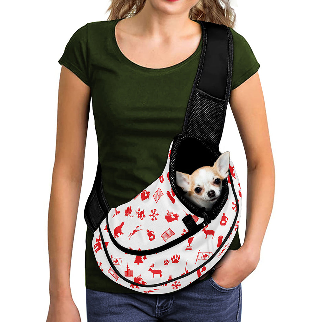 Canada Country Pattern Print Pet Sling Carrier
