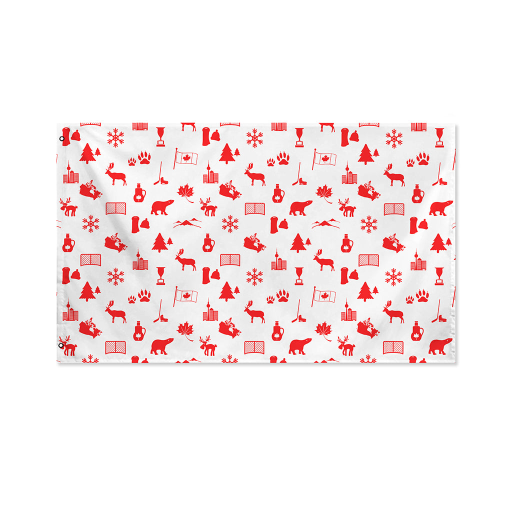 Canada Country Pattern Print Polyester Flag