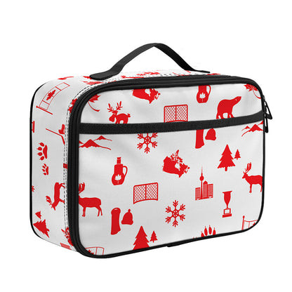 Canada Country Pattern Print Portable Lunch Bag
