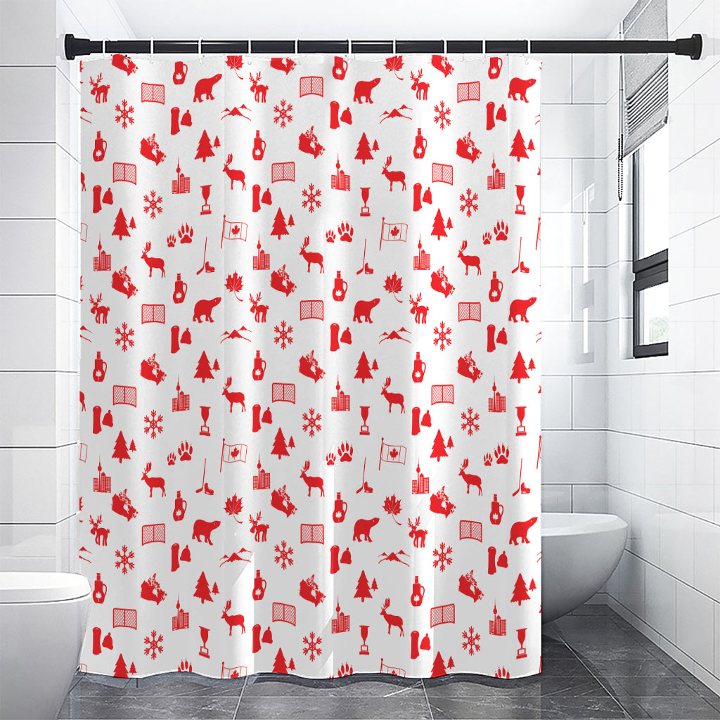 Canada Country Pattern Print Premium Shower Curtain
