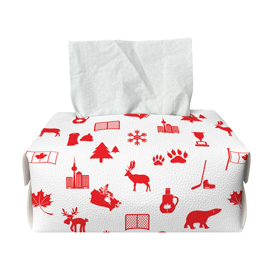 Canada Country Pattern Print Rectangle Tissue Box Cover