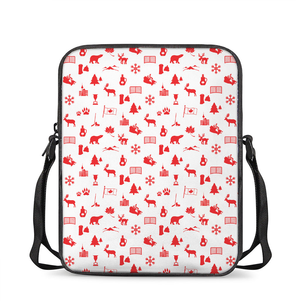 Canada Country Pattern Print Rectangular Crossbody Bag