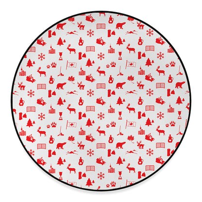 Canada Country Pattern Print Round Floor Mat