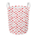 Canada Country Pattern Print Round Laundry Basket