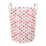Canada Country Pattern Print Round Laundry Basket
