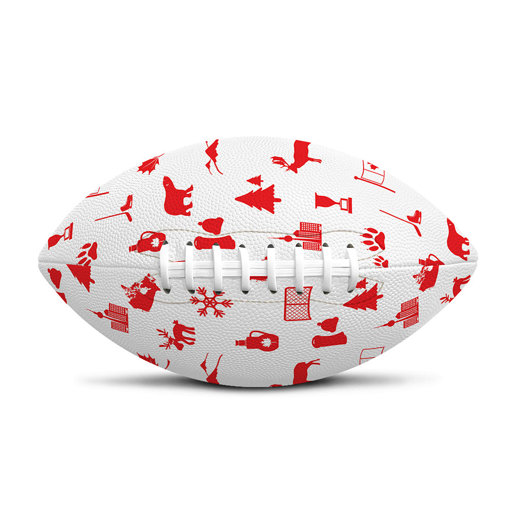 Canada Country Pattern Print Rugby Ball