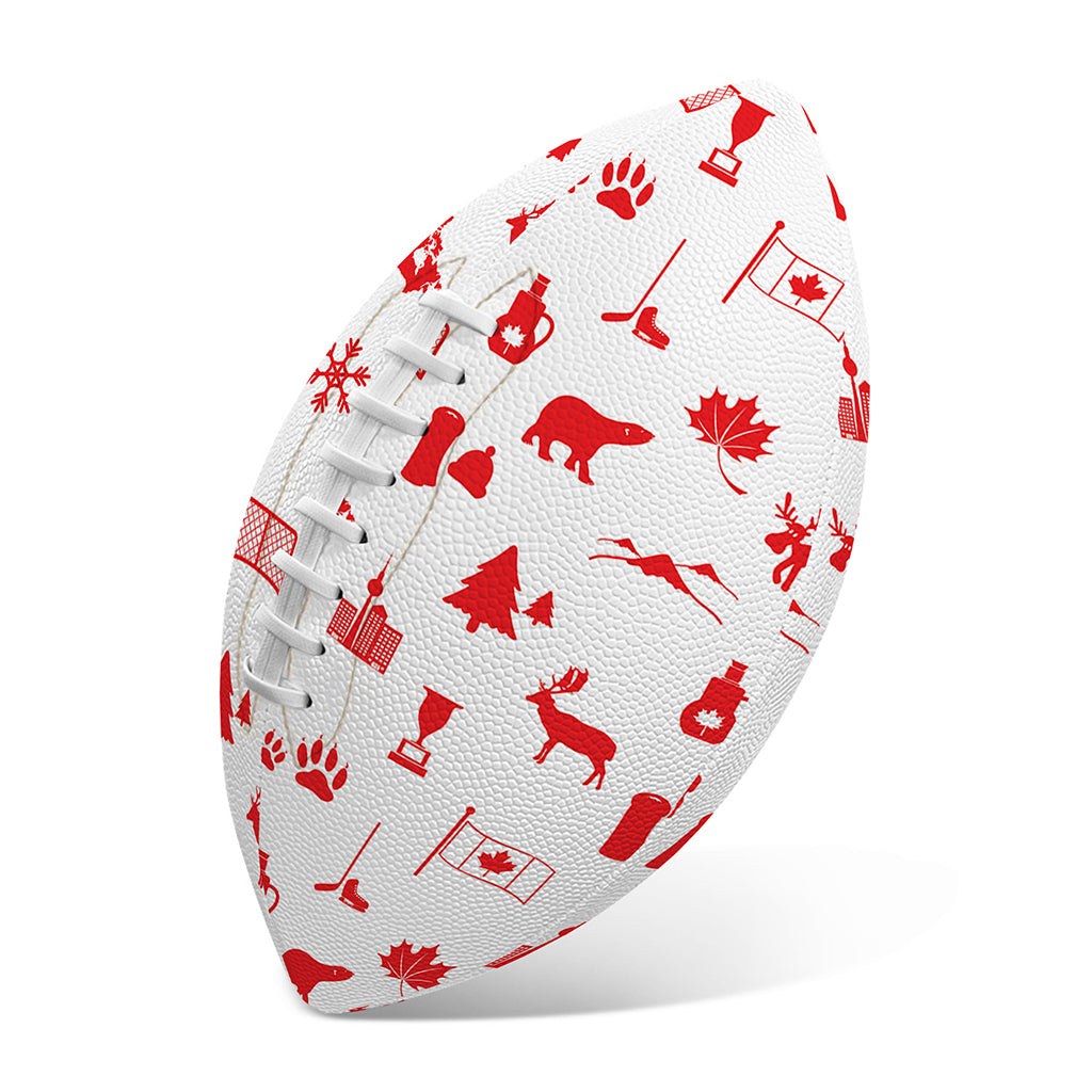 Canada Country Pattern Print Rugby Ball