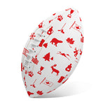 Canada Country Pattern Print Rugby Ball