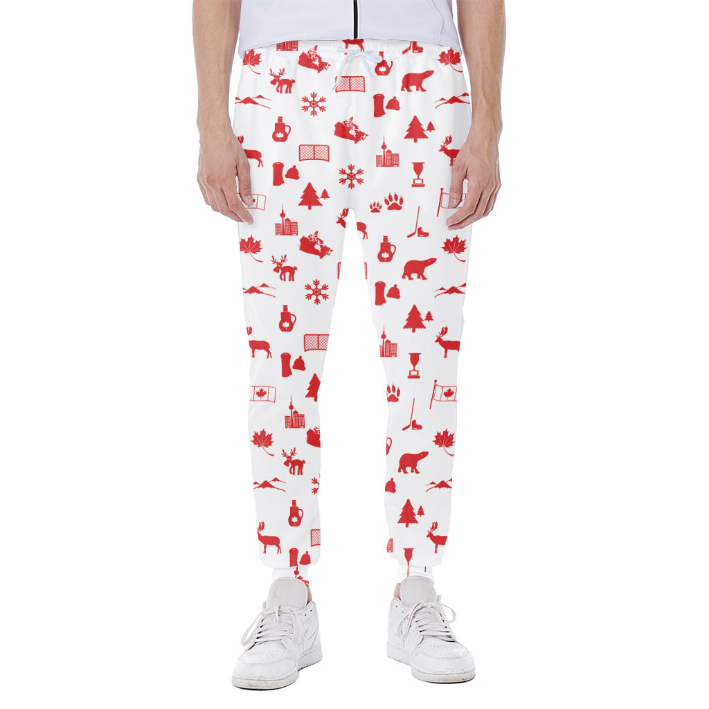 Canada Country Pattern Print Scuba Joggers